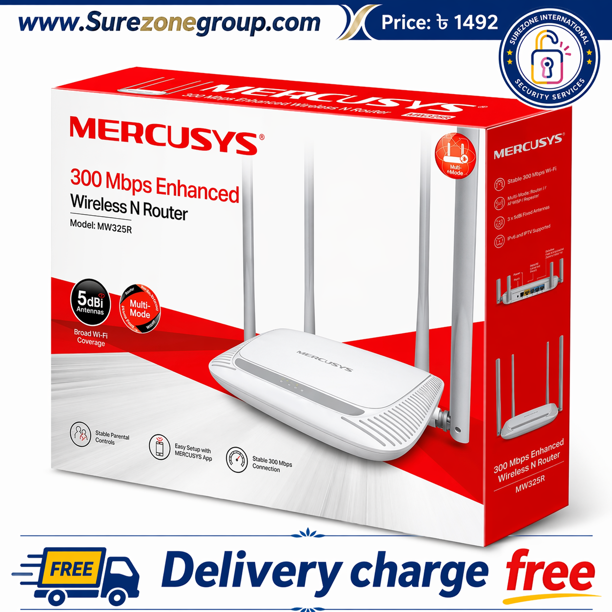 Mercusys MW325R (Wireless N300 Enhanced Router)